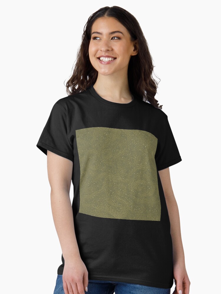 Thumbnail 2 of 7, Classic T-Shirt, Green Tendrils Abstract Art designed and sold by OneDayArt.