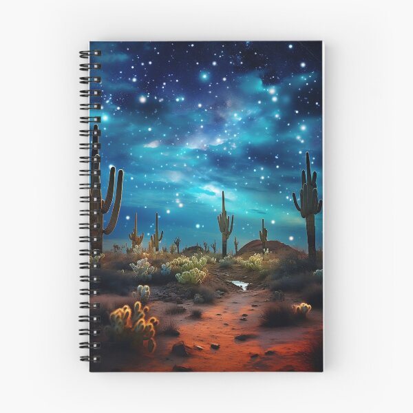 Item preview, Deserted landscape at night with starry sky - Landscape photography designed and sold by TheArtistOf2022.