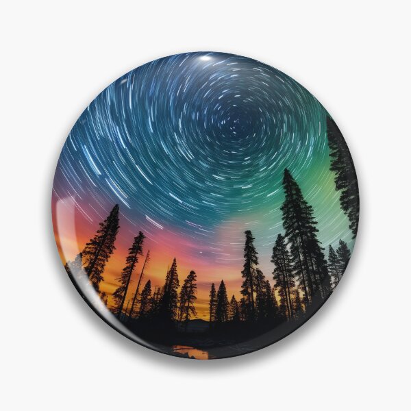 Item preview, Trees and river landscape at night with starry sky - Landscape photography designed and sold by TheArtistOf2022.