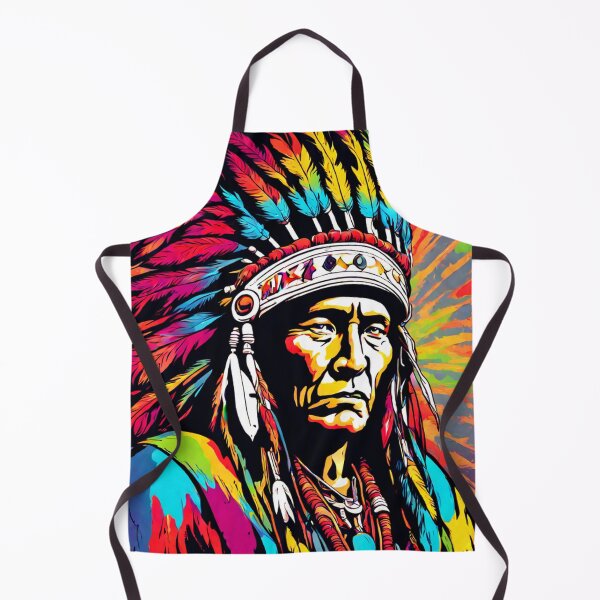 Item preview, Colorful Native American Indian Chief designed and sold by TheDarkWardrobe.