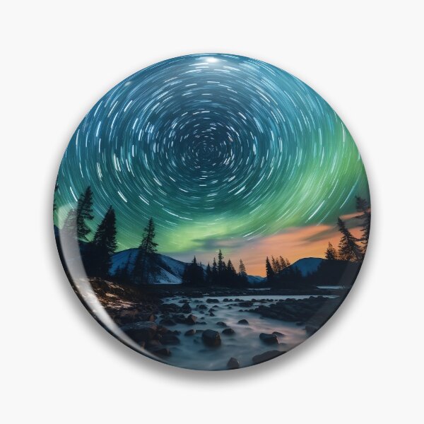 Item preview, Trees and river landscape at night with starry sky - Landscape photography designed and sold by TheArtistOf2022.