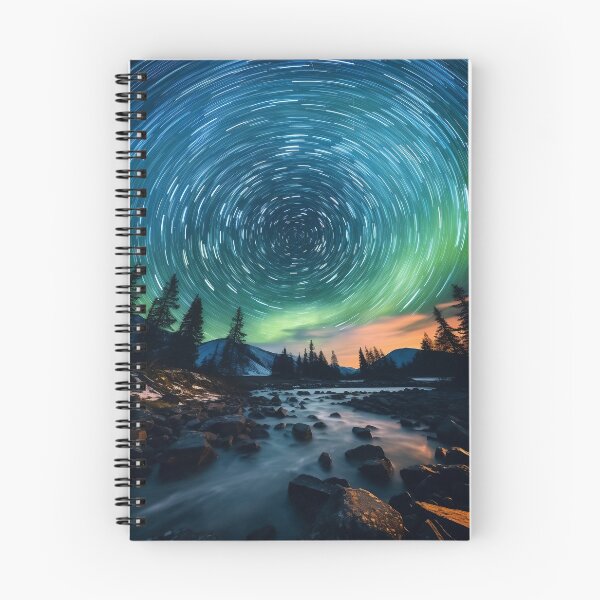 Item preview, Trees and river landscape at night with starry sky - Landscape photography designed and sold by TheArtistOf2022.
