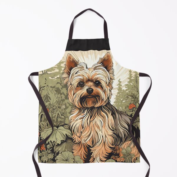 Item preview, cute Yorkshire Terrier Yorkie dog in retro style designed and sold by WallyPink.