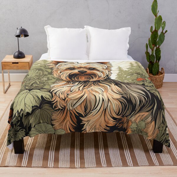 Item preview, cute Yorkshire Terrier Yorkie dog in retro style designed and sold by WallyPink.