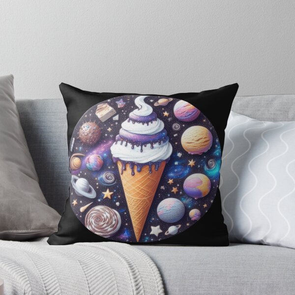 Item preview, Galactic Ice Cream Delight - Circular Design with Cosmic Sweetness designed and sold by ArtfulWeave.