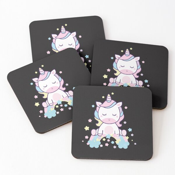 Item preview, Unicorn Baby on rainbow among stars  designed and sold by prettytoon.