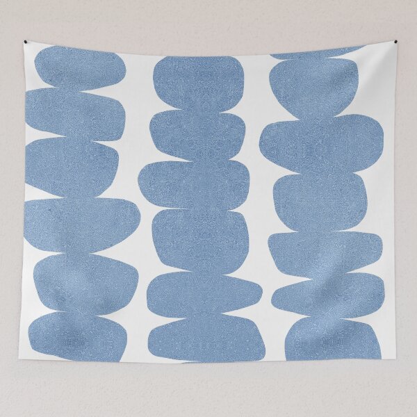 Item preview, Minimal abstract Blue Nova Zen Pebbles Pattern 1.1 designed and sold by Dominiquevari.