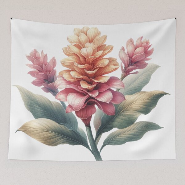 Item preview, Watercolor painting of ginger flower 17 designed and sold by I-HERE.
