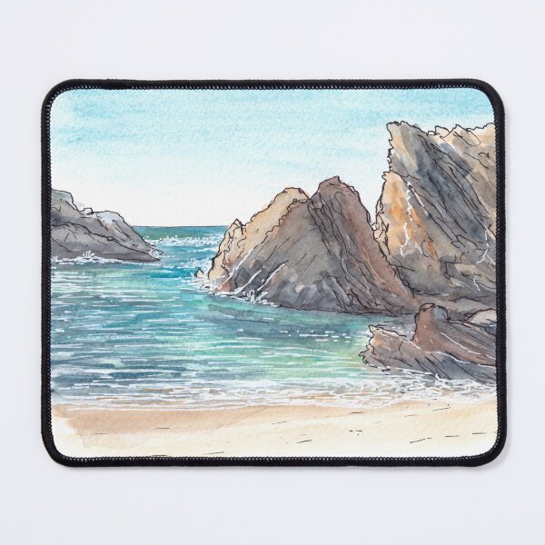 Item preview, Portuguese Beach - Porto Covo Watercolour designed and sold by Tom Napper Design.
