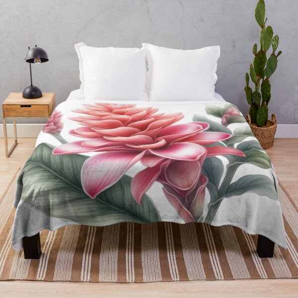 Item preview, Watercolor painting of ginger flower 18 designed and sold by I-HERE.