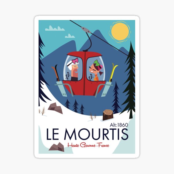 Aperçu de l'œuvre Affiche ski Le Mourtis créée et vendue par Gary Godel.