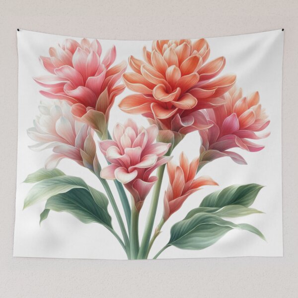 Item preview, Watercolor painting of ginger flower 19 designed and sold by I-HERE.