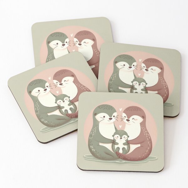 Item preview, Otter Family designed and sold by Angelandspot.