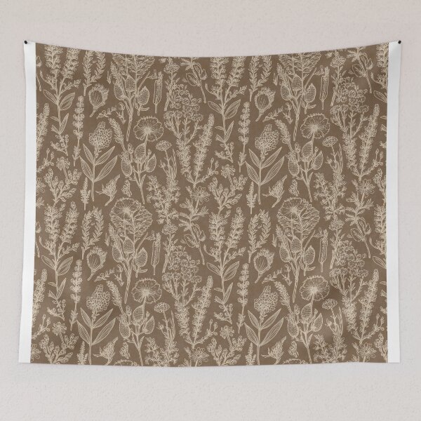 Item preview, Copy of Botanic design brown designed and sold by Alessandro Remo Mazzoni Remotextiles.
