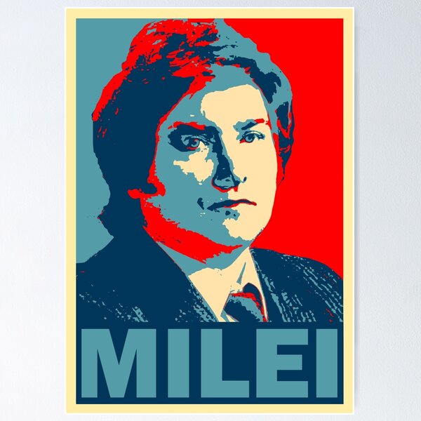 "Milei Argentina Red Blue" Poster for Sale by LibertarioARG Redbubble