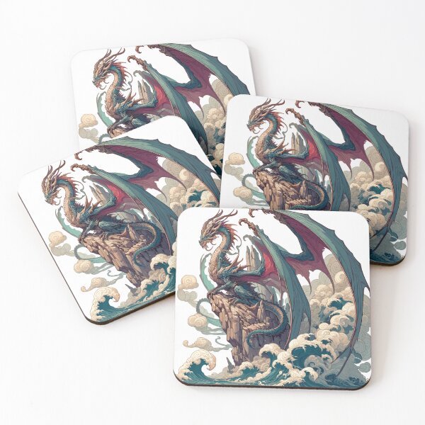 Item preview, Mystical dragon on the rock designed and sold by LongIslandDesgn.