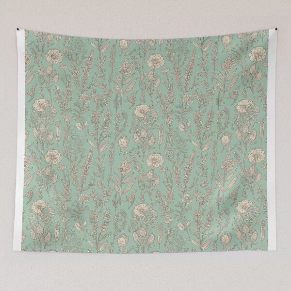 Item preview, Botanic design green light designed and sold by Alessandro Remo Mazzoni Remotextiles.