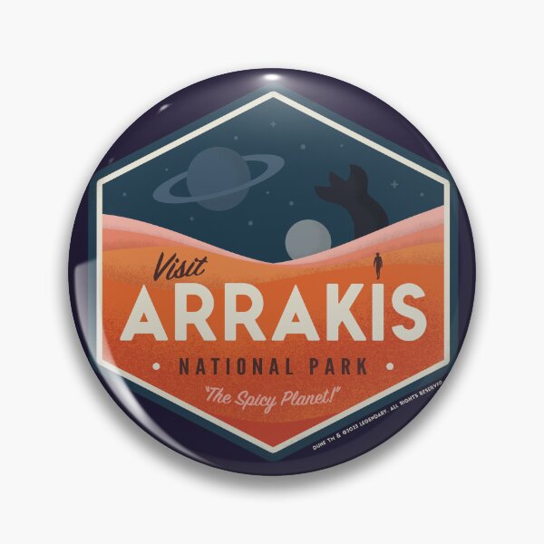 Item preview, Visit Arrakis – The Spicy Planet! – Vintage National Park Travel badge designed and sold by thedesigngarden.