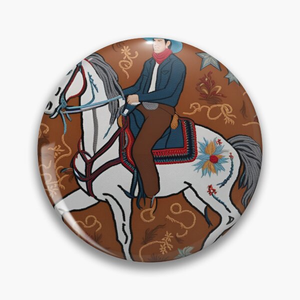 Artikelvorschau, Aufwendig gesticktes Cowboy-auf-Pferd-Muster entworfen und verkauft von PutiPato42.