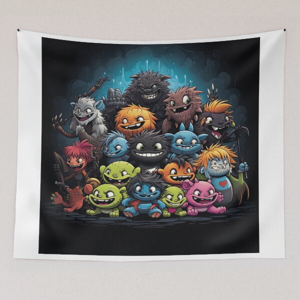 Item preview, Adorable cartoon characters kind of creepy designed and sold by artyficial-.