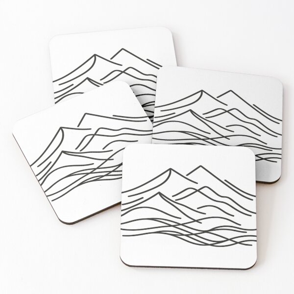 Item preview, Minimalist mountain landscape: line art designed and sold by LongIslandDesgn.