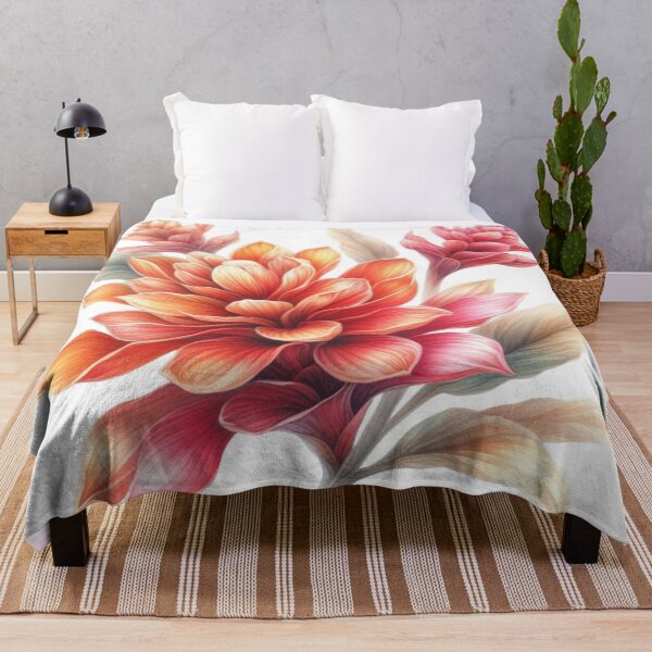 Item preview, Watercolor painting of ginger flower 22 designed and sold by I-HERE.