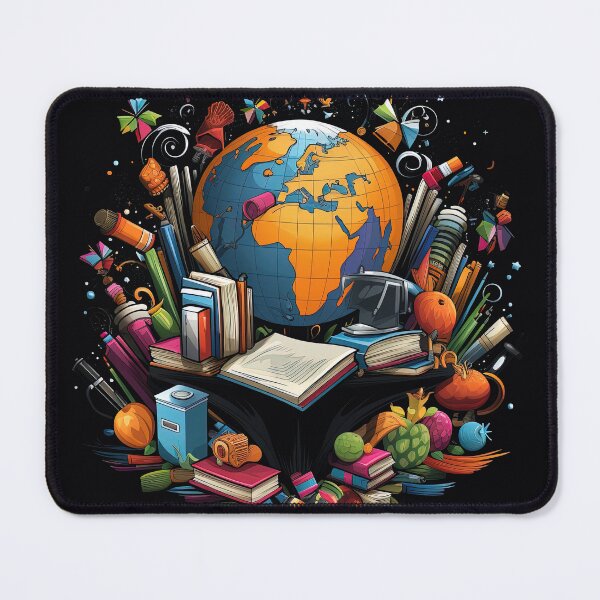 Item preview, colorful globe and studying classes logo designed and sold by artyficial-.