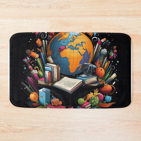Item preview, colorful globe and studying classes logo designed and sold by artyficial-.