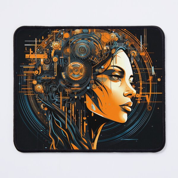 Item preview, cyborg woman technological charm designed and sold by artyficial-.
