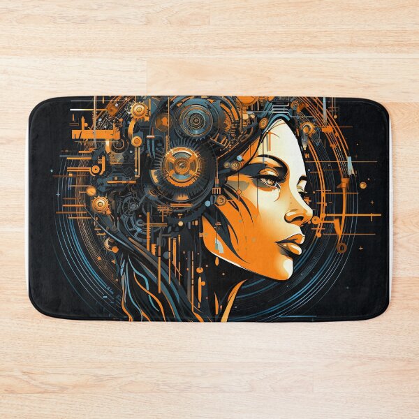 Item preview, cyborg woman technological charm designed and sold by artyficial-.