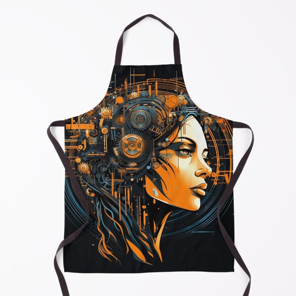 Item preview, cyborg woman technological charm designed and sold by artyficial-.
