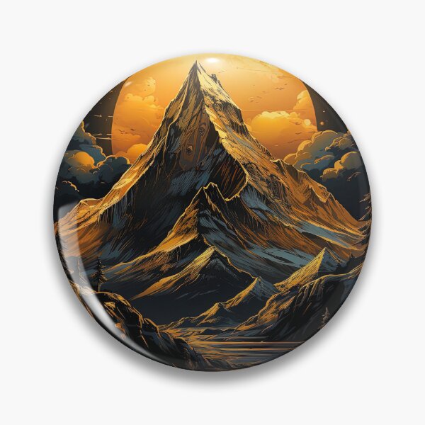 Item preview, dark and orange peak of a mountain designed and sold by artyficial-.