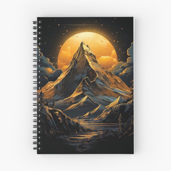 Item preview, dark and orange peak of a mountain designed and sold by artyficial-.