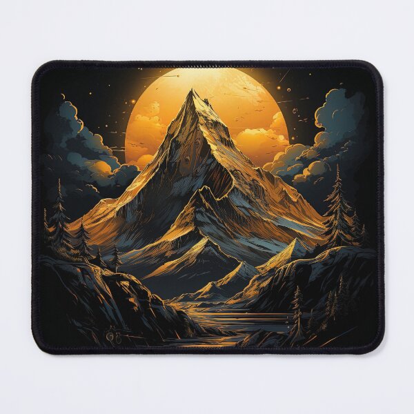 Item preview, dark and orange peak of a mountain designed and sold by artyficial-.