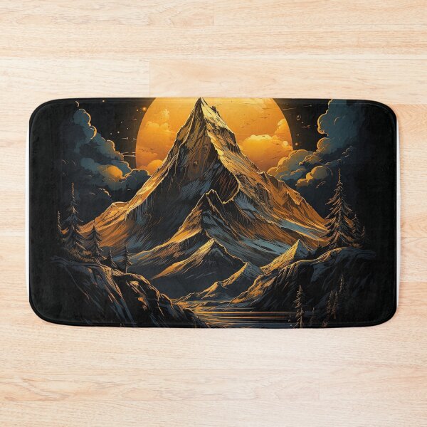 Item preview, dark and orange peak of a mountain designed and sold by artyficial-.