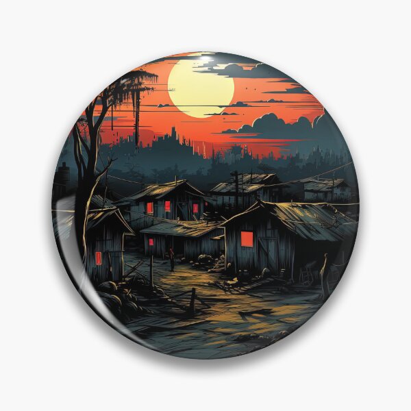 Item preview, dark village at dusk designed and sold by artyficial-.