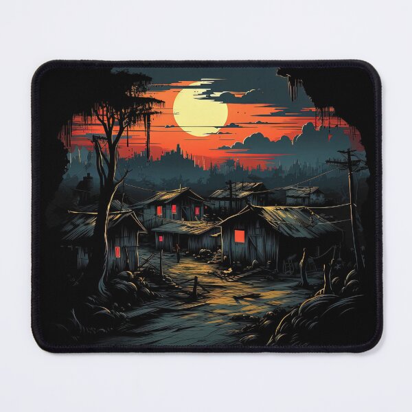 Item preview, dark village at dusk designed and sold by artyficial-.