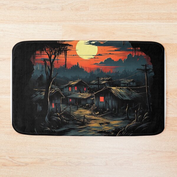 Item preview, dark village at dusk designed and sold by artyficial-.