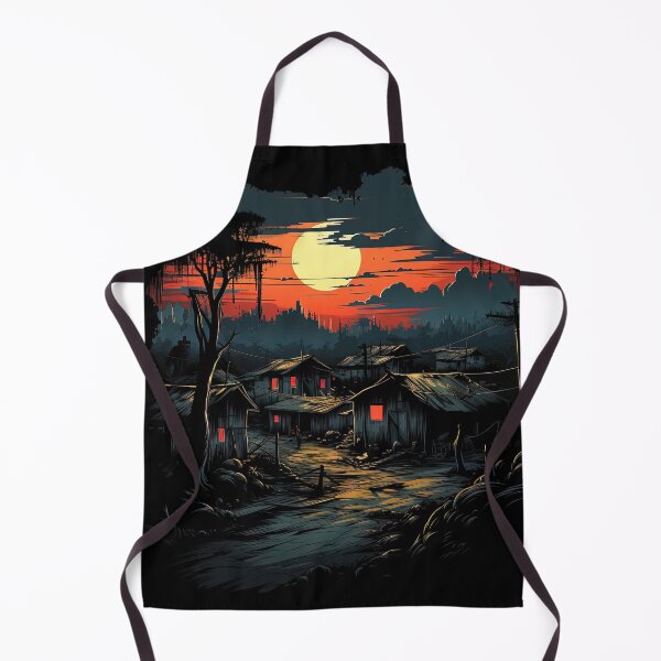 Item preview, dark village at dusk designed and sold by artyficial-.