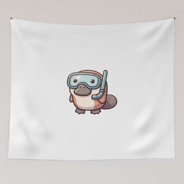 Item preview, Platypus Diver Ready for Underwater Adventure designed and sold by UmbrellaStudio1.