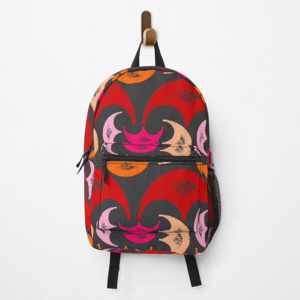 Item preview, Red and Black Half-Moon Seamless Pattern designed and sold by LZenDesigns.
