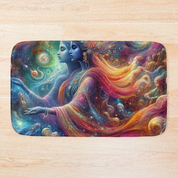 Item preview, Galaxy with vibrant colors and cosmic elements with mystical beings designed and sold by liakook15.