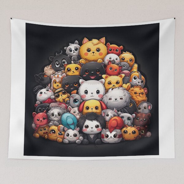 Item preview, Stuffed animals and plush toys with big expressive eyes designed and sold by artyficial-.