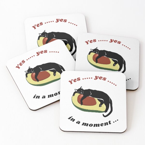 Item preview, Yes ...yes... in a moment Funny Avocado Cat AvoGATO Essential T-shirt designed and sold by MAGness.