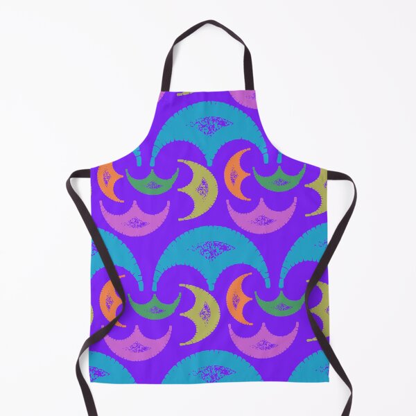 Item preview, Colorful Half-Moon Seamless Pattern designed and sold by LZenDesigns.