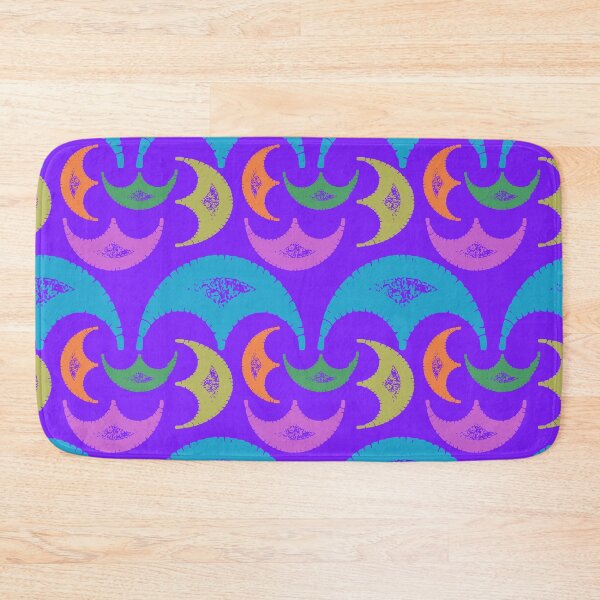 Item preview, Colorful Half-Moon Seamless Pattern designed and sold by LZenDesigns.