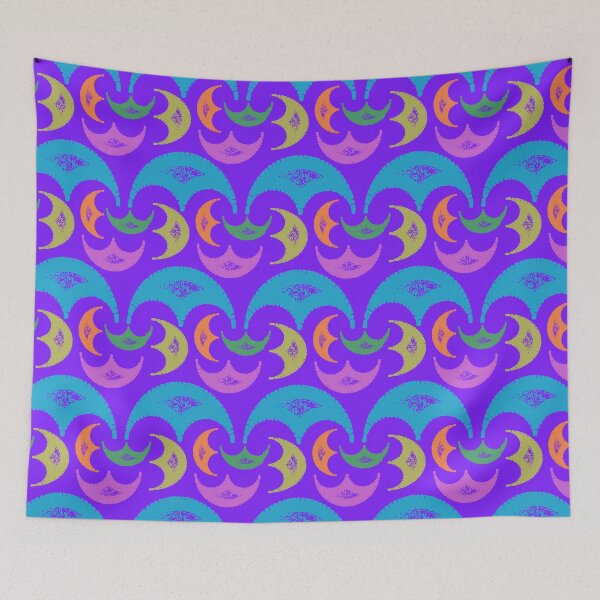 Item preview, Colorful Half-Moon Seamless Pattern designed and sold by LZenDesigns.