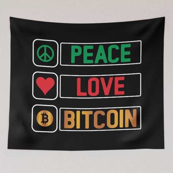 Item preview, Peace Love Bitcoin designed and sold by soebekhi.