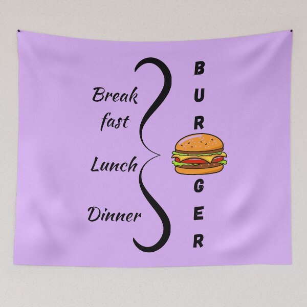 Item preview, Break fast, Lunch, Dinner = Burger designed and sold by Ruthrasankar.