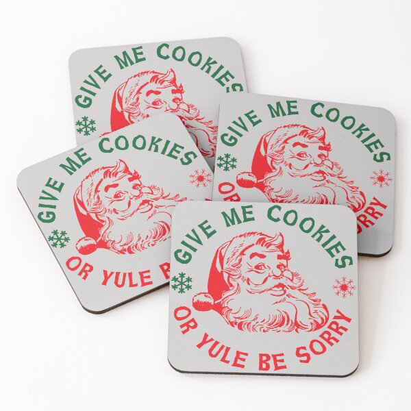 Item preview, Give Me Cookies or Yule Be Sorry Santa Claus Lts designed and sold by Alema Art.